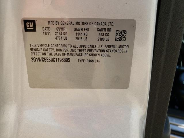 Photo 10 from auction – 2012 CHEVROLET IMPALA LTZ with VIN 2G1WC5E30C1196895