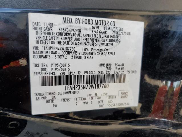 Photo 10 from auction – 2009 FORD FOCUS SE with VIN 1FAHP35N79W187760