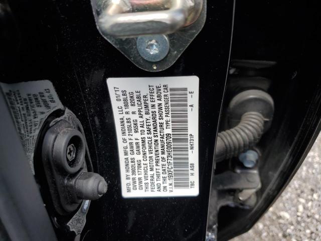 Photo 10 from auction – 2017 HONDA CIVIC EXL with VIN 19XFC1F73HE009709