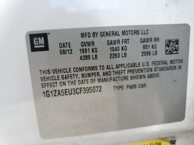 Photo 10 from auction – 2012 CHEVROLET MALIBU LS with VIN 1G1ZA5EU3CF395072