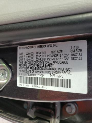 Photo 10 from auction – 2017 ACURA RDX TECHNO with VIN 5J8TB3H54HL015024