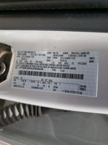 Photo 10 from auction – 2018 FORD F150 SUPER with VIN 1FTEW1EP4JFE03039