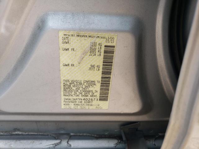 Photo 10 from auction – 2015 NISSAN ALTIMA 2.5 with VIN 1N4AL3AP7FN402673