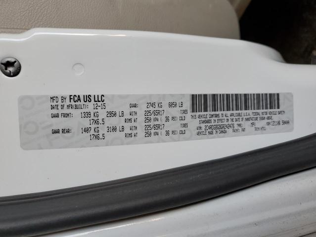 Photo 10 from auction – 2016 DODGE GRAND CARA with VIN 2C4RDGBG9GR242476