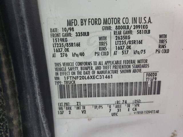 Photo 10 from auction – 1999 FORD F250 SUPER with VIN 1FTNF20L6XEC31461