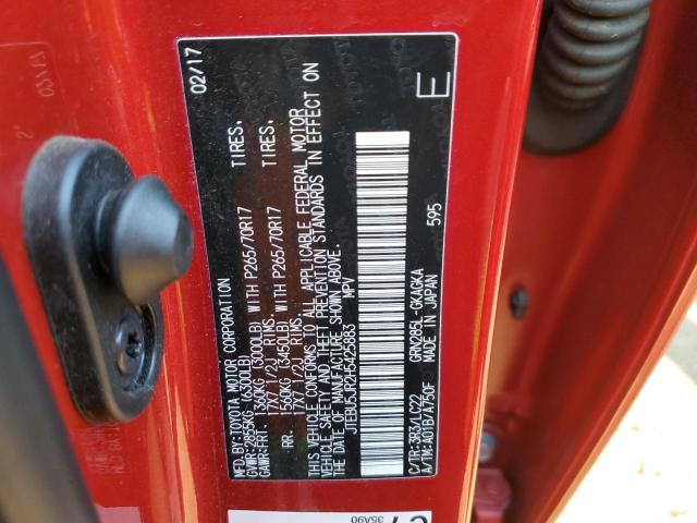 Photo 10 from auction – 2017 TOYOTA 4RUNNER SR with VIN JTEBU5JR2H5425883