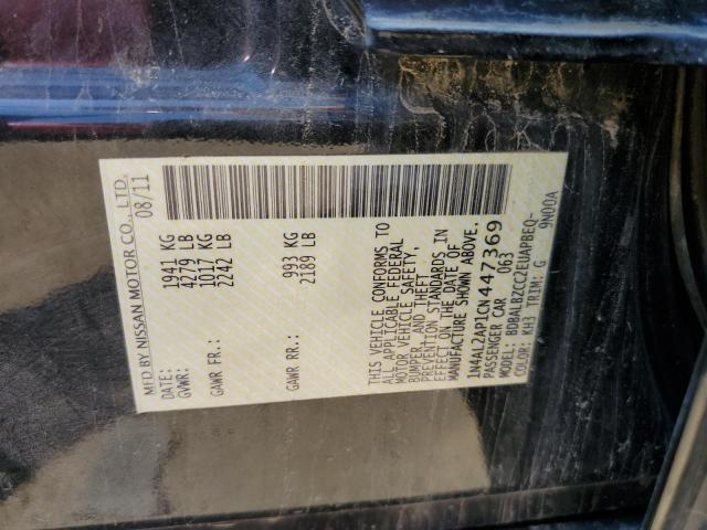 Photo 10 from auction – 2012 NISSAN ALTIMA BAS with VIN 1N4AL2AP1CN447369