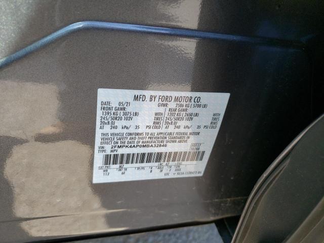 Photo 10 from auction – 2021 FORD EDGE ST with VIN 2FMPK4AP0MBA32846