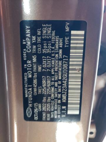 Photo 10 from auction – 2016 HYUNDAI TUCSON SE with VIN KM8J23A42GU108717