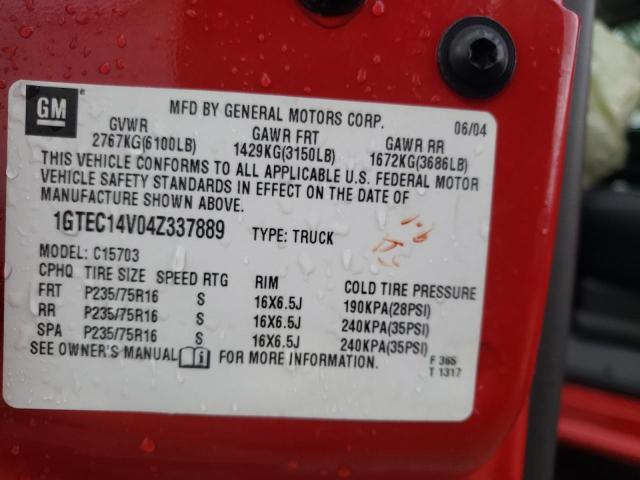 Photo 10 from auction – 2004 GMC NEW SIERRA with VIN 1GTEC14V04Z337889