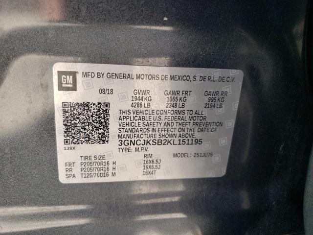 Photo 10 from auction – 2019 CHEVROLET TRAX LS with VIN 3GNCJKSB2KL151195