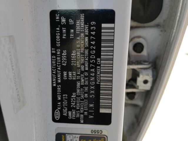 Photo 10 from auction – 2013 KIA OPTIMA EX with VIN 5XXGN4A75DG247439