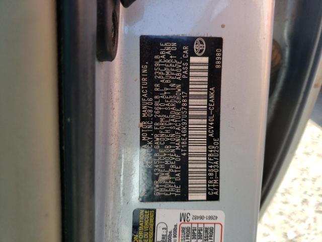 Photo 10 from auction – 2007 TOYOTA CAMRY CE with VIN 4T1BE46K97U578817