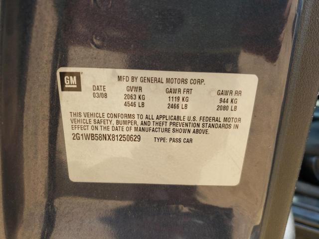 Photo 10 from auction – 2008 CHEVROLET IMPALA LS with VIN 2G1WB58NX81250629