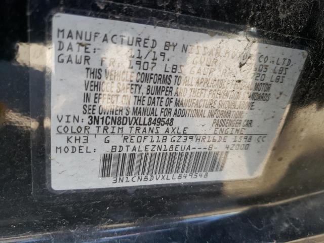 Photo 10 from auction – 2020 NISSAN VERSA S with VIN 3N1CN8DVXLL849548