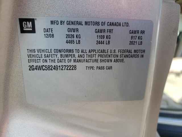 Photo 10 from auction – 2009 BUICK LACROSSE C with VIN 2G4WC582491272228