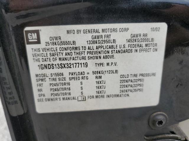 Photo 10 from auction – 2003 CHEVROLET TRAILBLAZE with VIN 1GNDS13SX32177119