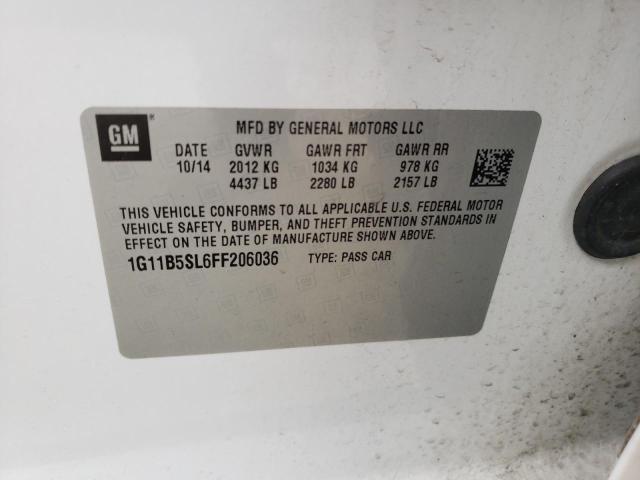 Photo 10 from auction – 2015 CHEVROLET MALIBU LS with VIN 1G11B5SL6FF206036