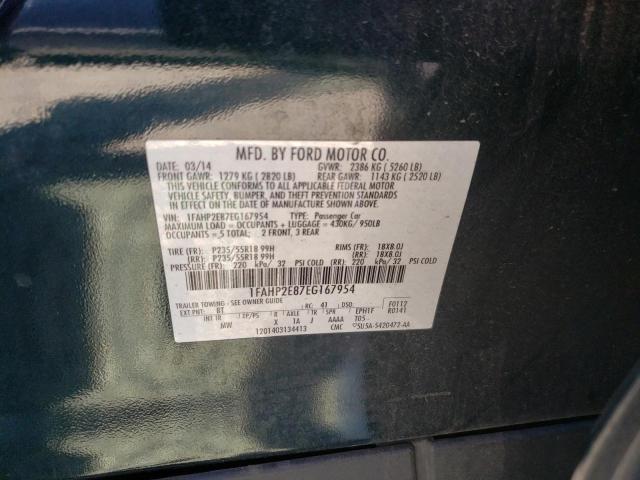 Photo 10 from auction – 2014 FORD TAURUS SEL with VIN 1FAHP2E87EG167954