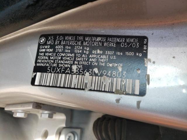 صورة رقم 10 من المزاد - 2003 BMW X5 3.0I مع VIN 5UXFA53563LV94803