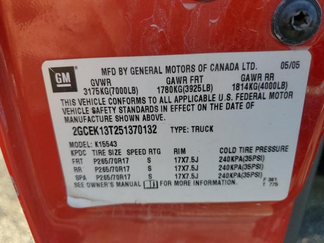Photo 10 from auction – 2005 CHEVROLET SILVERADO with VIN 2GCEK13T251370132