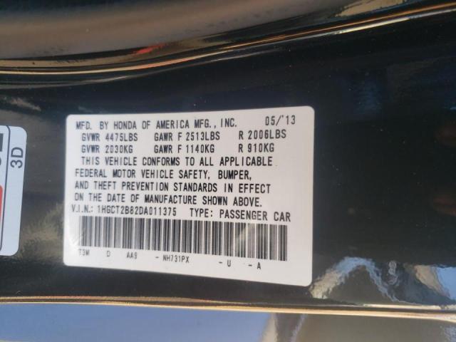 Photo 10 from auction – 2013 HONDA ACCORD EXL with VIN 1HGCT2B82DA011375