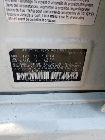 Photo 10 from auction – 2012 SUBARU LEGACY 2.5 with VIN 4S3BMBC6XC3003371