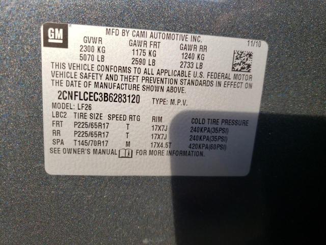 صورة رقم 10 من المزاد - 2011 CHEVROLET EQUINOX LS مع VIN 2CNFLCEC3B6283120