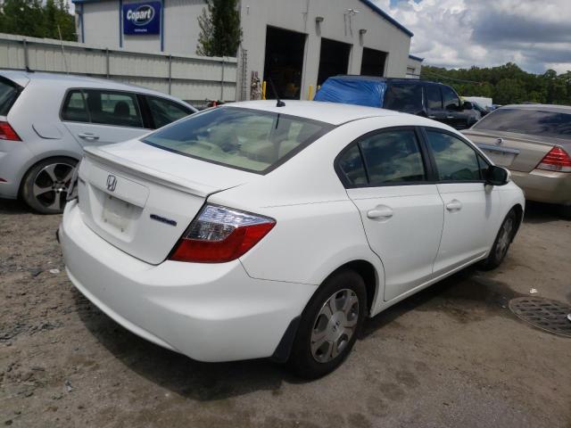 Photo 4 from auction – 2012 HONDA CIVIC HYBR with VIN JHMFB4F37CS011176