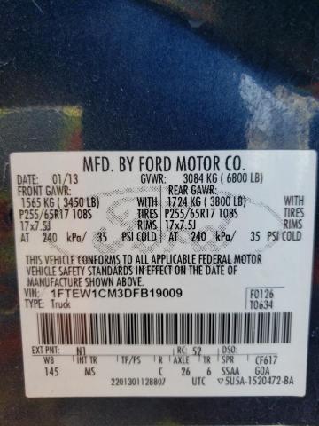 Photo 10 from auction – 2013 FORD F150 SUPER with VIN 1FTEW1CM3DFB19009