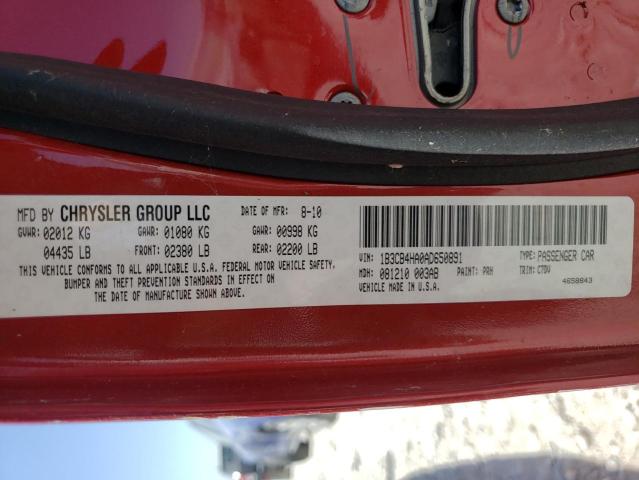 Photo 10 from auction – 2010 DODGE CALIBER with VIN 1B3CB4HA0AD650891