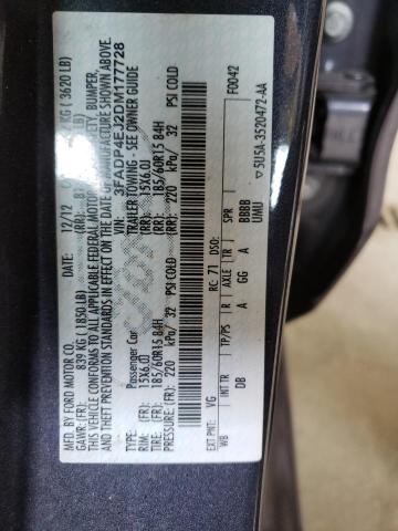 Photo 10 from auction – 2013 FORD FIESTA SE with VIN 3FADP4EJ2DM177728
