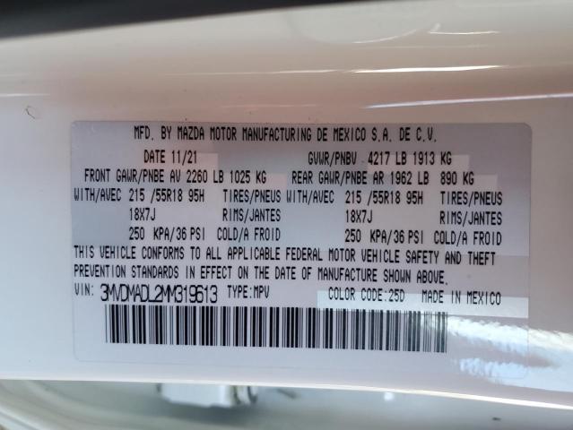 Photo 10 from auction – 2021 MAZDA CX-30 PREM with VIN 3MVDMADL2MM319613