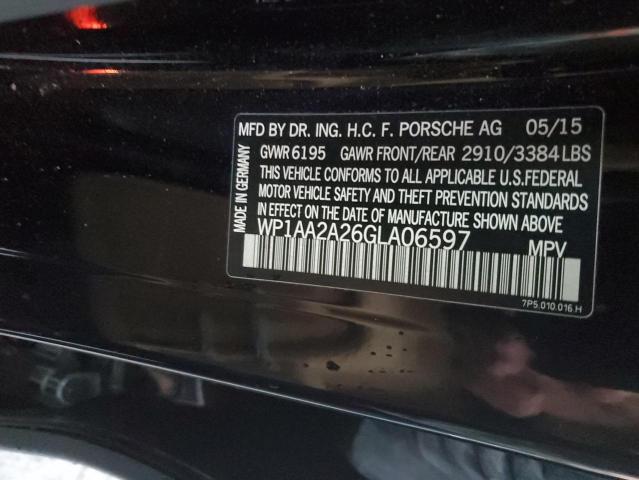 Photo 10 from auction – 2016 PORSCHE CAYENNE with VIN WP1AA2A26GLA06597