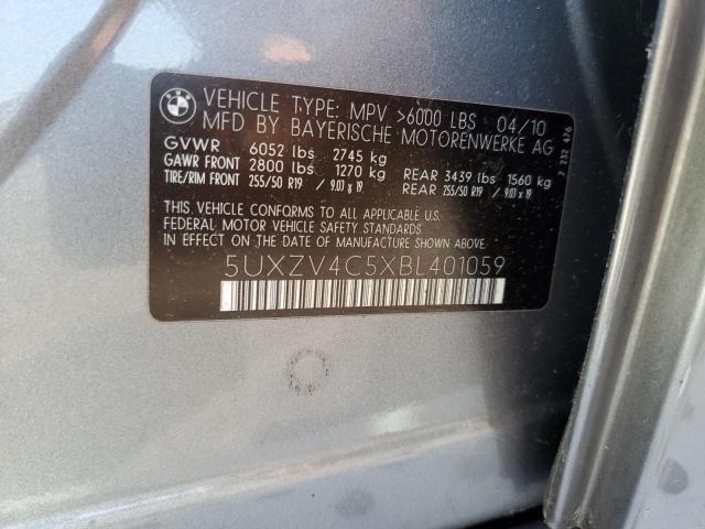 Photo 10 from auction – 2011 BMW X5 XDRIVE3 with VIN 5UXZV4C5XBL401059