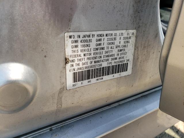 Photo 10 from auction – 2008 ACURA TSX with VIN JH4CL96838C021388