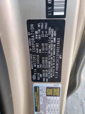 Photo 10 from auction – 2015 KIA SEDONA EX with VIN KNDMC5C15F6021863