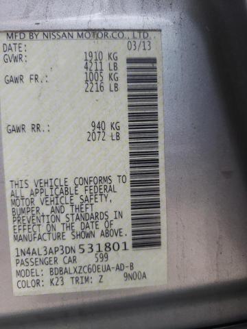 Photo 10 from auction – 2013 NISSAN ALTIMA 2.5 with VIN 1N4AL3AP3DN531801