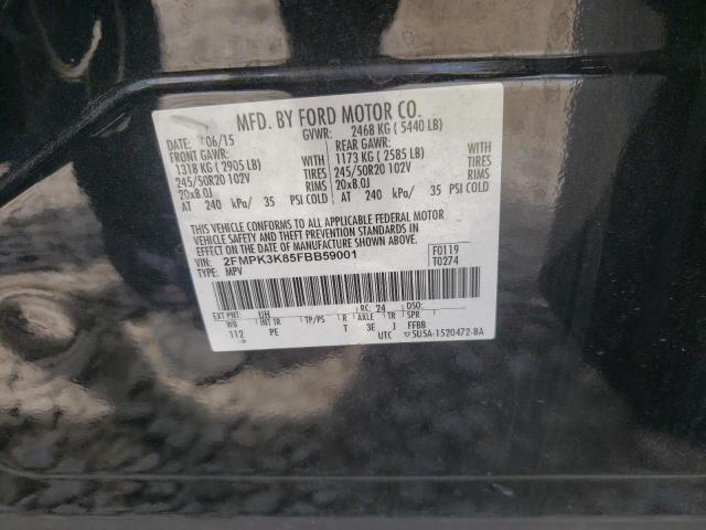 Photo 10 from auction – 2015 FORD EDGE TITAN with VIN 2FMPK3K85FBB59001