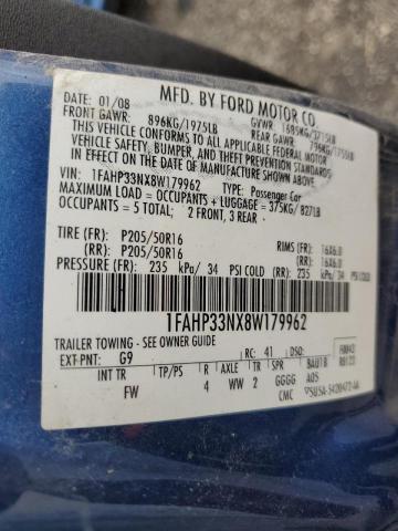 Photo 10 from auction – 2008 FORD FOCUS SE with VIN 1FAHP33NX8W179962