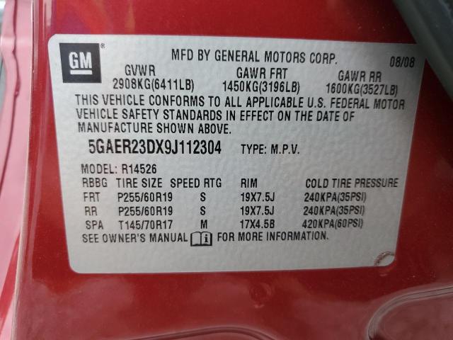 Photo 10 from auction – 2009 BUICK ENCLAVE CX with VIN 5GAER23DX9J112304