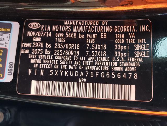 Photo 10 from auction – 2015 KIA SORENTO EX with VIN 5XYKUDA76FG656478