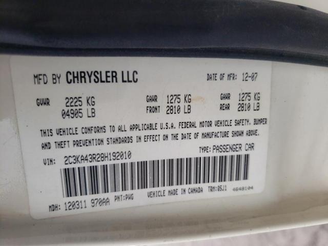 Photo 10 from auction – 2008 CHRYSLER 300 LX with VIN 2C3KA43R28H192010