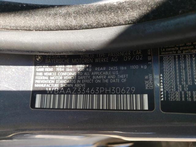 Photo 10 from auction – 2003 BMW 325 I with VIN WBAAZ33463PH30629
