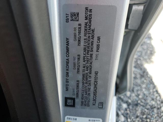 Photo 10 from auction – 2017 CHEVROLET SPARK 1LT with VIN KL8CD6SA3HC810140