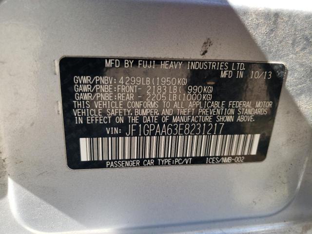 Photo 10 from auction – 2014 SUBARU IMPREZA with VIN JF1GPAA63E8231217