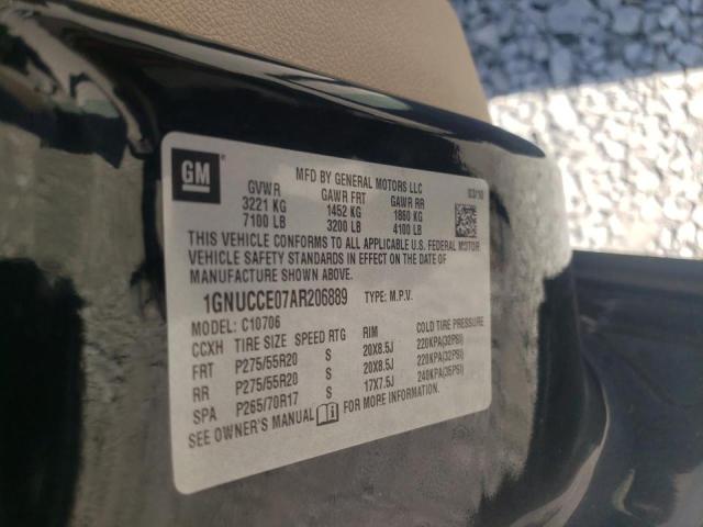 Photo 10 from auction – 2010 CHEVROLET TAHOE C150 with VIN 1GNUCCE07AR206889