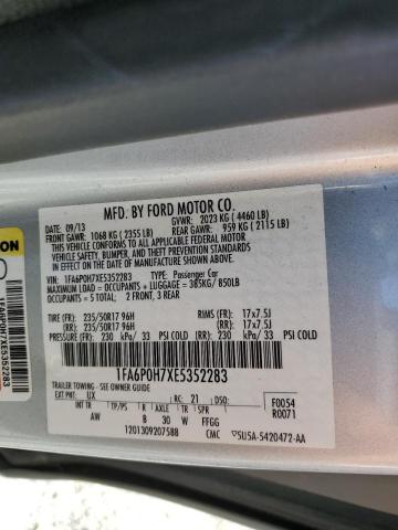 Photo 10 from auction – 2014 FORD FUSION SE with VIN 1FA6P0H7XE5352283