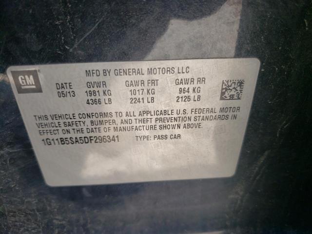 Photo 10 from auction – 2013 CHEVROLET MALIBU LS with VIN 1G11B5SA5DF296341