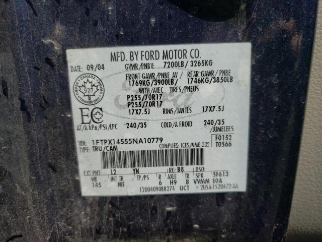 Photo 10 from auction – 2005 FORD F150 with VIN 1FTPX14555NA10779